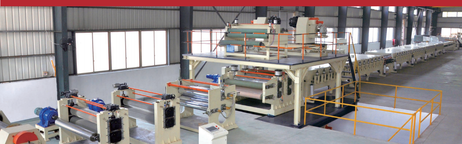 Produktionslinie für gewellte Verbundplatten aus Aluminium
